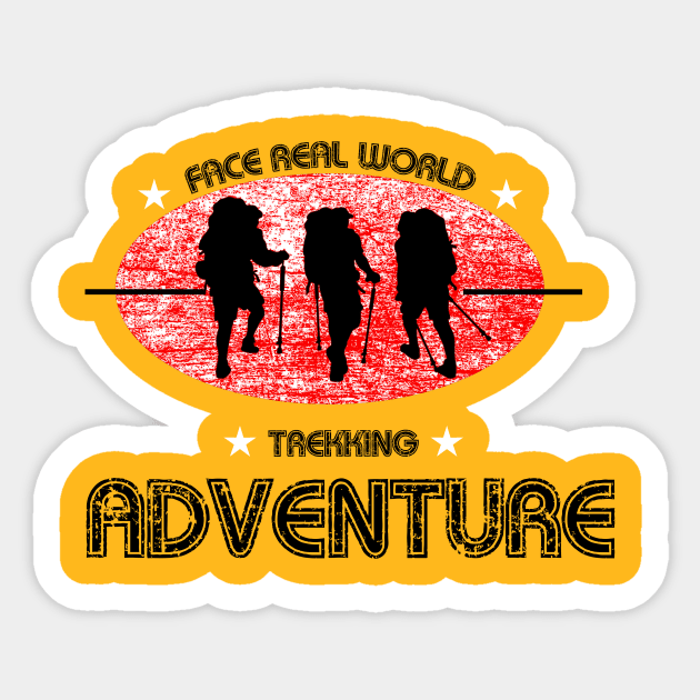 Trekking and Hiking Fun Adventure world Sticker by The Bombay Brands Pvt Ltd